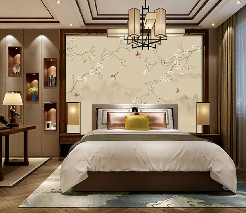 3D Flowers And Birds 10567NA Wallpaper Wall Mural Removable Self-adhesive Fay