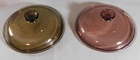 2 Pyrex Lids V-2.5-C Lid only Amber & Cranberry - came off of Visions 2.5L pots