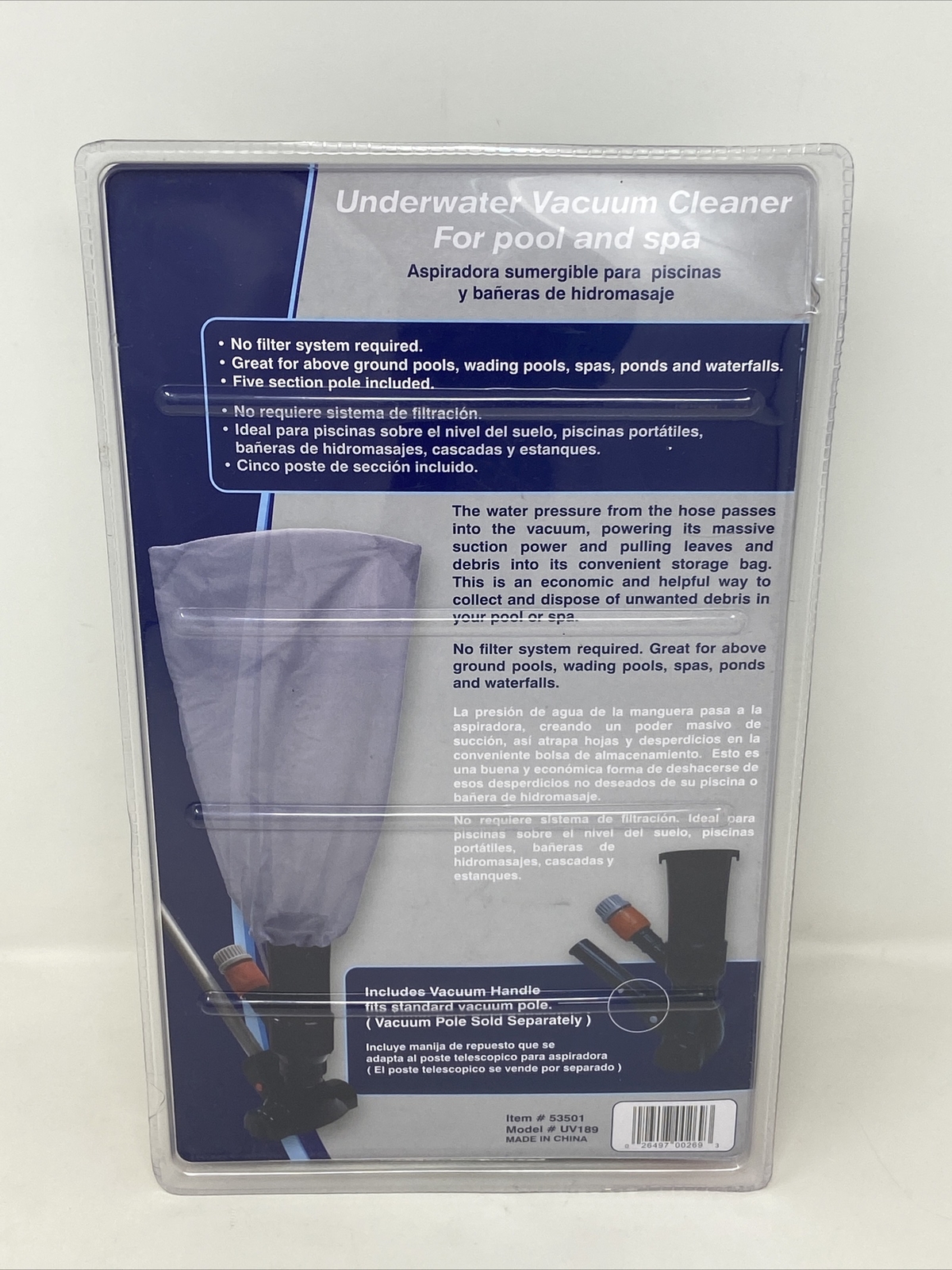 Aqua EZ Underwater Vacuum Cleaner with Aluminum Pole Model UV189 eBay