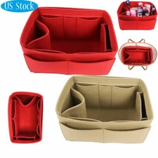 Large Multi Pocket Handbag Organizer Bag Purse Insert Bag Felt Fabric Liner Tote