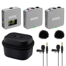 Rode Wireless GO Gen 3 Stone Grau mit Charge Case + 2x Lavalier GO und 2x WS05