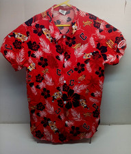 Cleveland Guardians Indians SGA Hawaiian Shirt Sugardale Hot Dog Derby SZ XL VGC