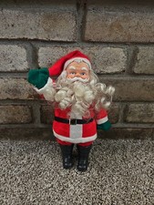 Vtg 50s 60s Santa Claus 12in Poseable Doll Mid Century Christmas Decor Holiday