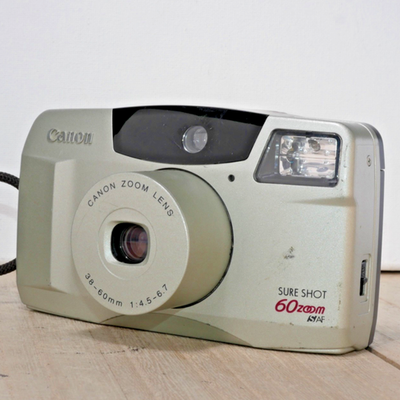 #ad Canon Sure Shot 60 35mm Point amp; Shoot Film Camera *TESTED* W battery $59.99