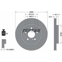 2X Textar 92286903 Bremsscheibe FüR Mercedes Benz CLA A Klasse GLA W176 X156