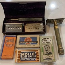 Nice Vintage Safety Razor Lot Gillette Valet Molle PAL Smith Please Read