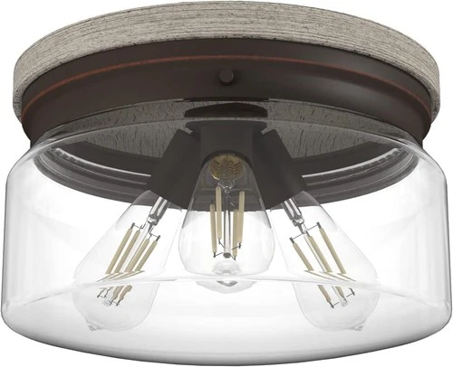 Hunter Fan Company 19151 Devon Park Flush Mount Light, Onyx Bengal *SHIPS FREE* - Picture 1 of 4