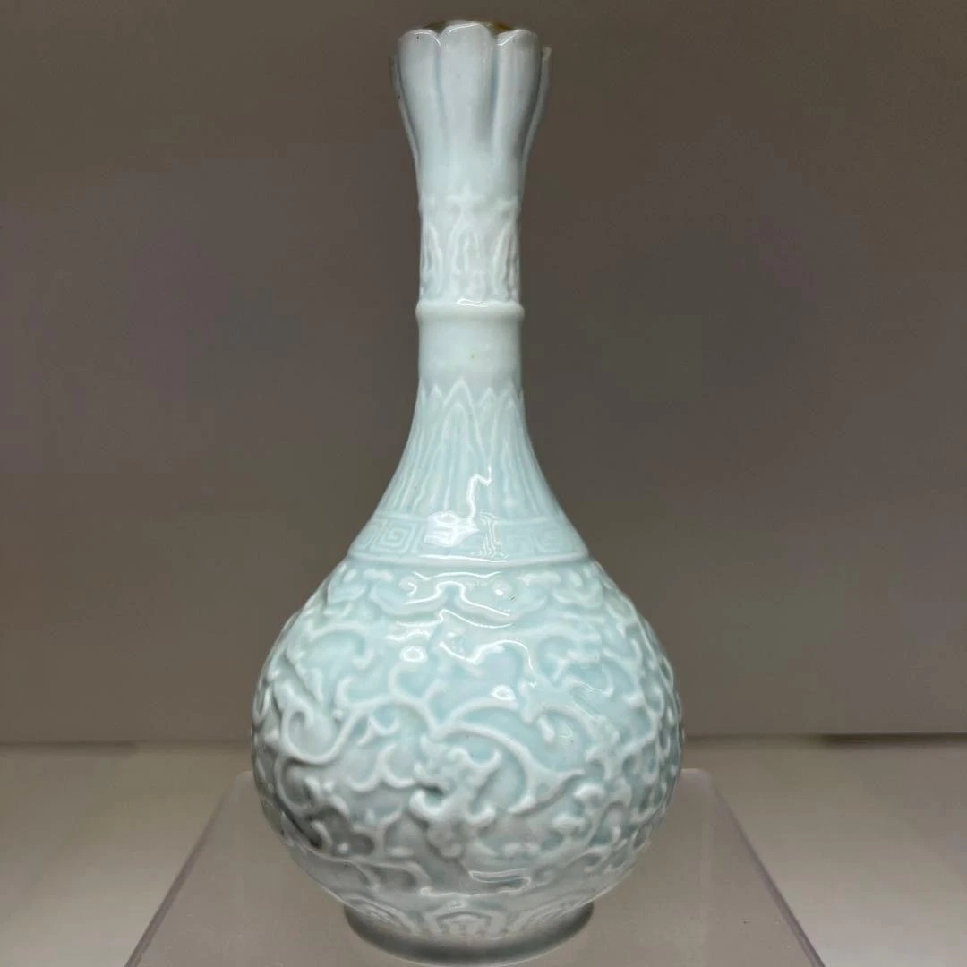 蓝色中国古董花瓶| eBay