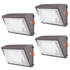 4PCS LED Wall Pack Lights 120W 11000LM Commercial Outdoor Security Lighting