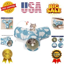 Cat Tunnels for Indoor Cats, Cat Tube Toys 3 Way Collapsible, Pet Play Tunnel...