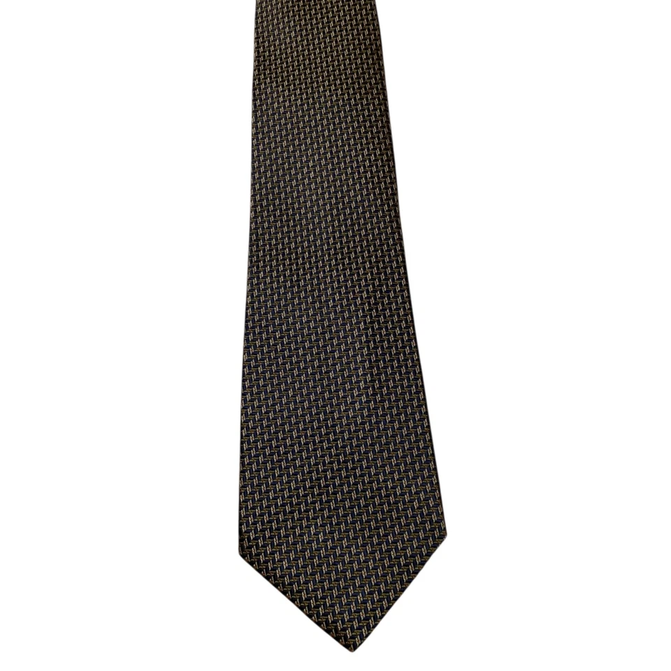 Corbata de seda para hombre TRILLION PALM BEACH ITALIA diseñador geométrico azul/verde usada en excelente estado Foto 2 de 3