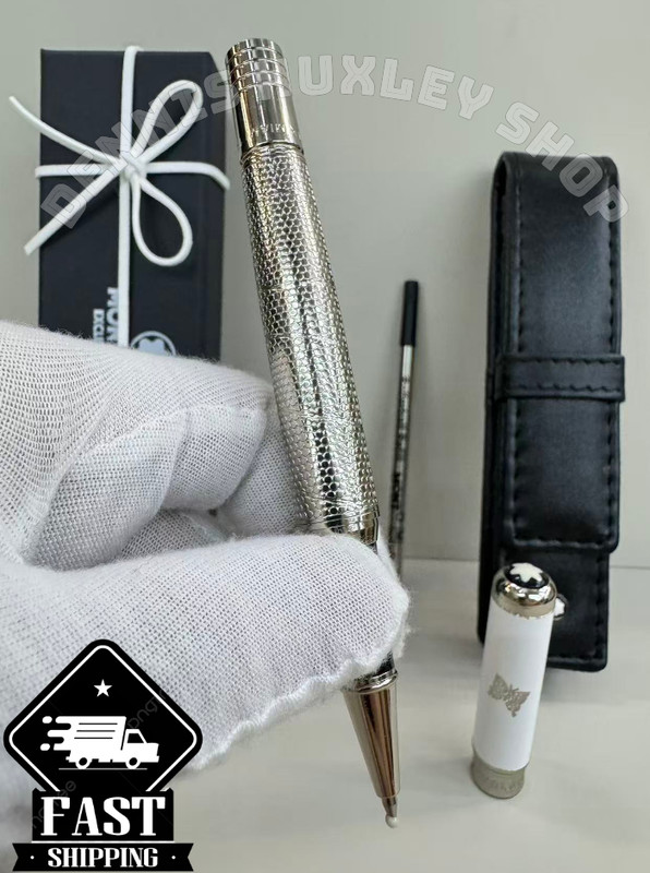 MB Meisterstuck Fountain Pen 163 & Montblanc Leather Case Gift Fast Auction,