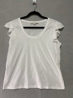 Loft Fancy Flutter Sleeve Women s Blouse Size M