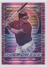 2021 Panini Chronicles Overdrive Pink Pulsar Prizm Bobby Dalbec #9 5q7