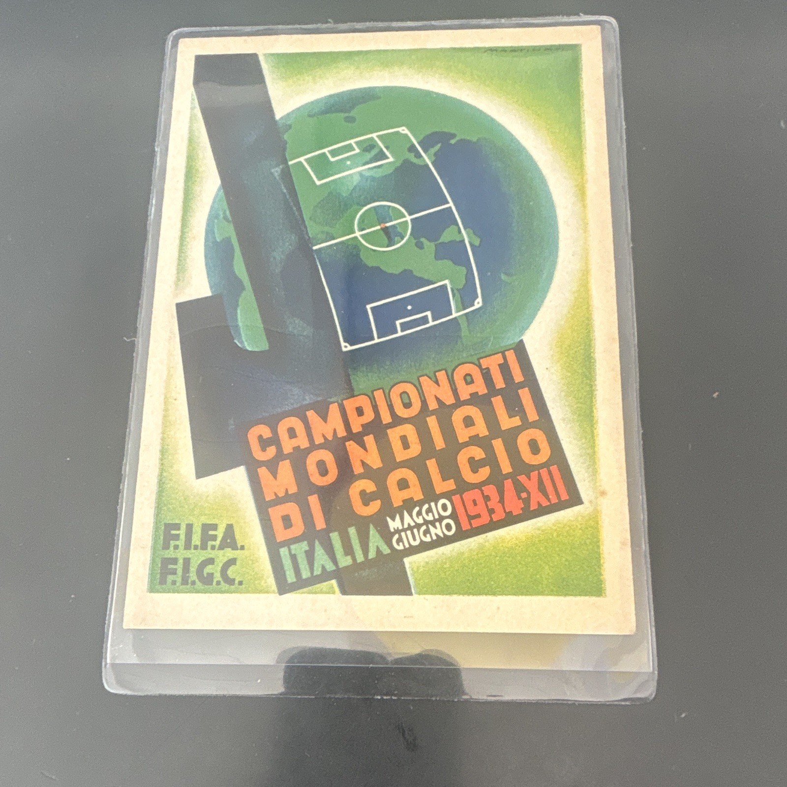 Cartolina mondiali calcio 1934 illustratore martinati fifa figc non Viagg