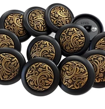 6PC Antiqued Bronze Leave Vines Metal Buttons with Shank 20mm