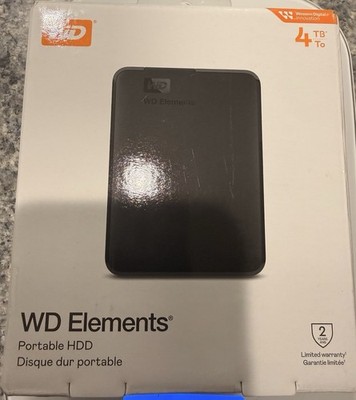 WD 4TB Elements Portable HDD External Drive - Black