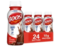 BOOST Original, Nutritional Drink, Rich Chocolate, 10g Protein, Pack24 - 8 fl oz