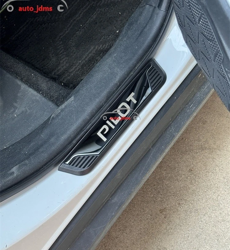 for Honda PILOT Black Steel Exterior Car Door Sill Protector Step Cover Tirms 4X Foto 3 de 4