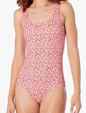 Plus Size Swimwear Women's 4X One Piece Swimsuit Peach Micro Floral