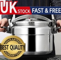 7L Aluminium Pressure Cooker Quick with Lid Latch Indicator Explosion-Proof NEW