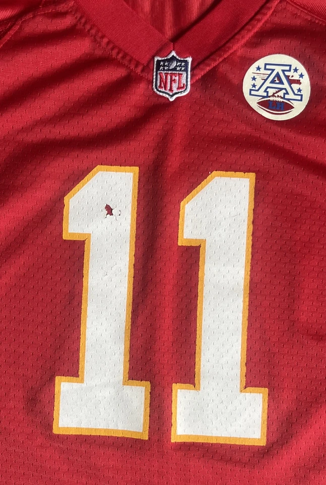 Camiseta NFL Pro Line Alex Smith #11 Kansas City Chiefs Juvenil M Roja Estilo Elite Foto 4 de 4