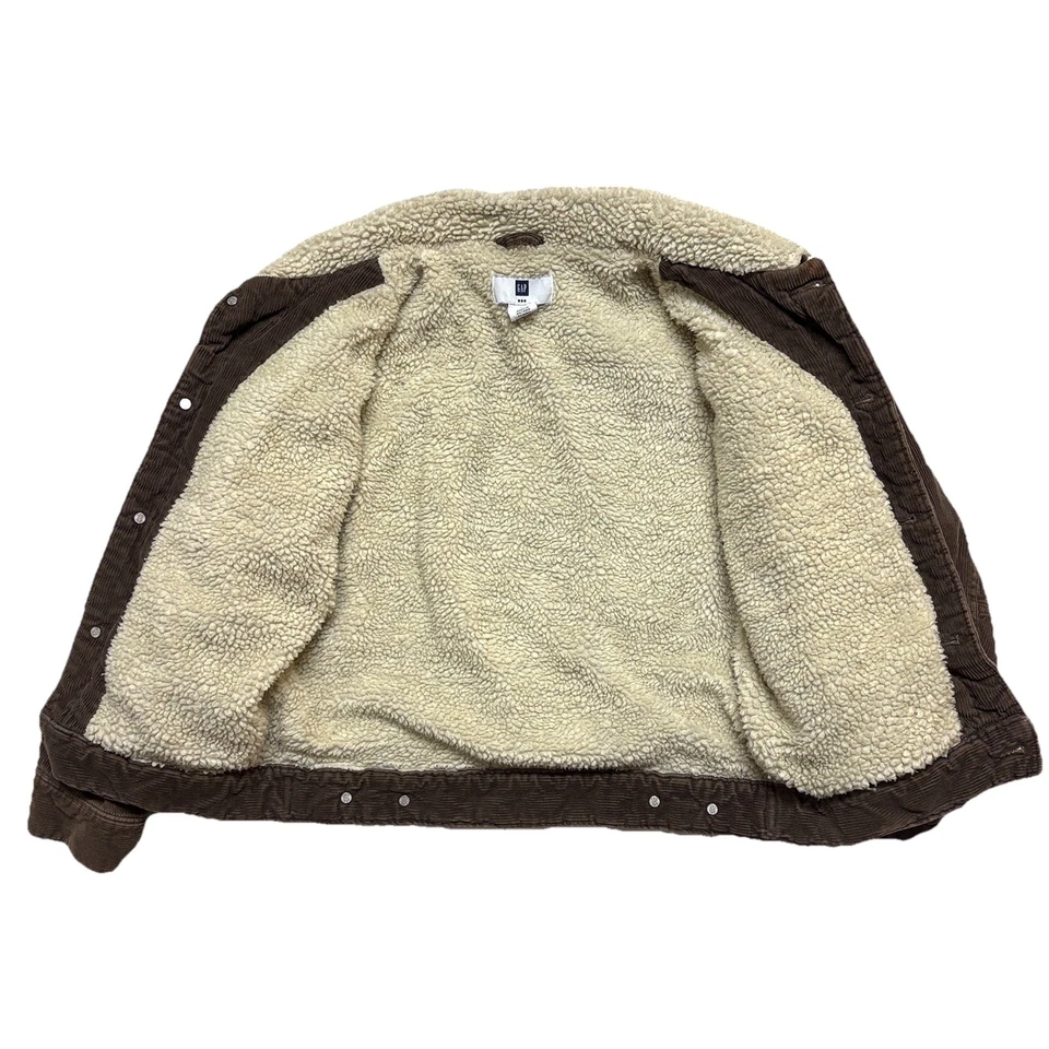 De Colección Gap Niños Pana Chaqueta Sherpa Abrigo Niños L Marrón Retro Años 80 Stranger Things Foto 2 de 4