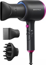 Wavytalk Hair Dryer 1875W Ionic Diffuser Ceramic 3 Attachments Open Box