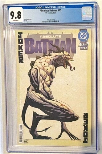 2026 DC Comics Absolute Batman #15 #1st App Absolute Joker CGC Graded 9.8