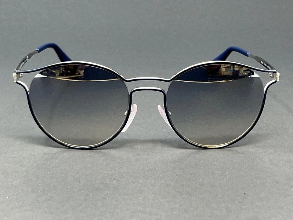 Круглые металлические солнцезащитные очки унисекс Prada PR62S-TFM5R0 темно-синие на серебре 53 мм Италия - Изображение 2 из 4