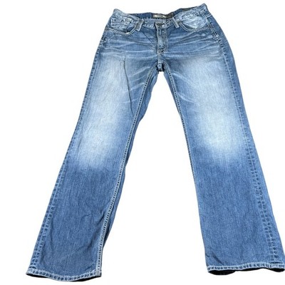 Buckle BKE Tyson Jeans Mens 32 Large Blue Stretch Straight Leg Everyday 33x32