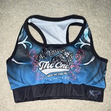 Prodigy Cheer Apparel Youth XL Sports Bra Cheerleading Blue Black White Pink