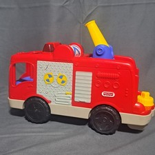 Fisher Price Little People Helping Others Fire Truck Vehicle SOUNDS WORK
