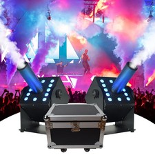 Cannone spray nebbia fumo 12x3W LED RGB macchina a getto di co2 DMX512 con custodia di volo