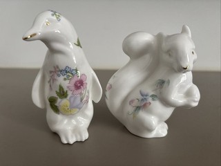 Aynsley Fine Bone china Penguin And Squirrel
