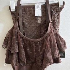 Wild Fable Heart Lace Bralette Cheeky Set 2 PC Brown NEW W/ TAGS