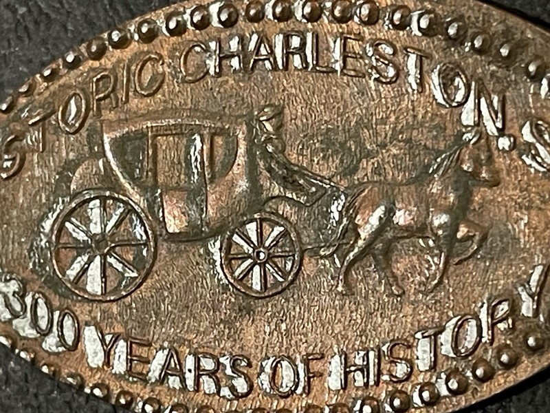 Historic Charleston SC 300 Years Of History Zc Elongated Penny #070989