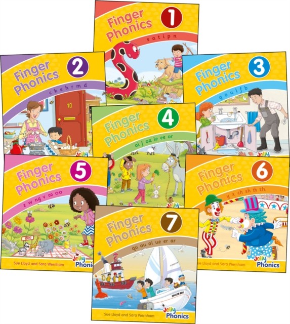 Finger Phonics Books 1-7 by Sara Wernham (Board book)