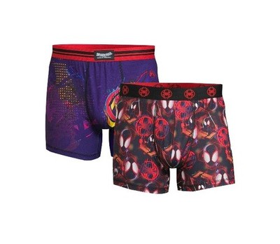 Spider-Man: Across the Spider-Verse Men's Boxer Briefs, 2-Pack Size M (32 - 34)