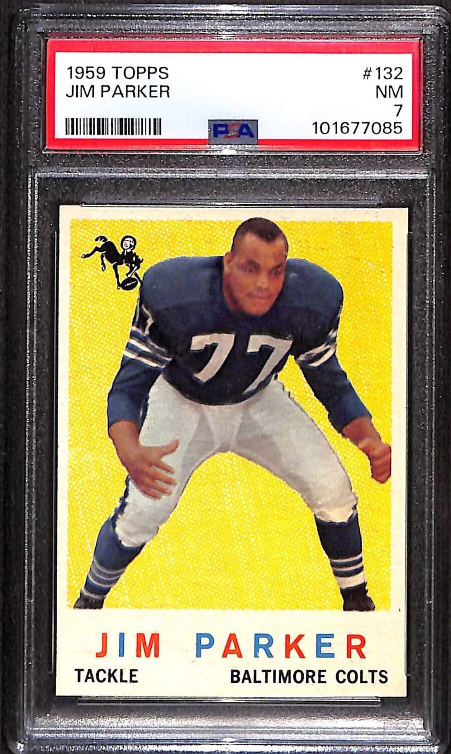 1959 Topps #132 Jim Parker HOF RC PSA 7 NM C95114