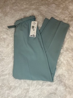 Tan Jay Vintage Slate Green Straight Leg Dress Pants Grandma Core NWT Sz 10
