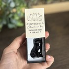Lucky Black Cat Charm in Box Figurine Cute Mini Collectible