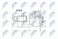 Gelenksatz Antriebswelle Nty NPZ-MZ-045 FüR Bk Mazda BK12 BK14