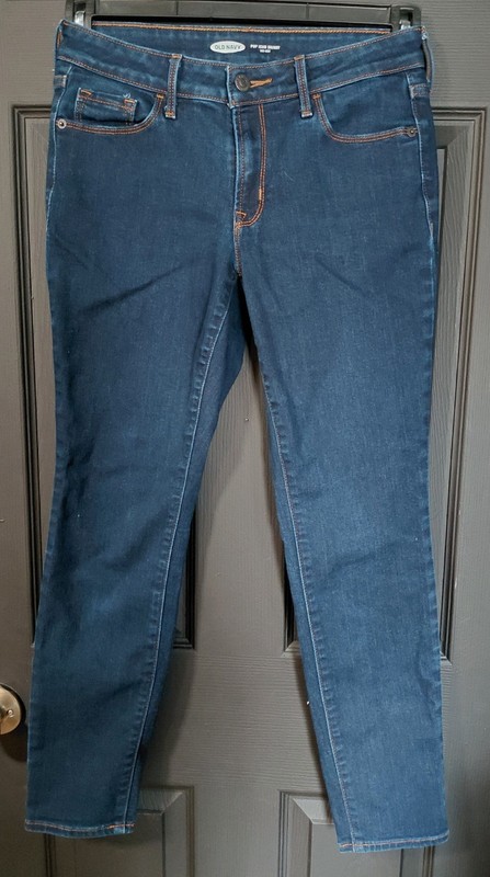 Old Navy Pop Icon Skinny Jeans Womens 2 Petite Mid Rise Blue Stretch