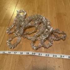 Vintage White Feather Tree Garland 9’