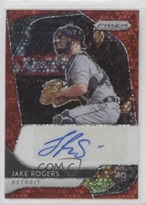 2020 Panini Prizm Rookie Quick Pitch Red Donut Circle 16/35 Jake Rogers Auto b8k