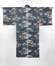 Kimono / Woven Tiger Wool Men  s Nagajuban Kimono Vintage / 2601073