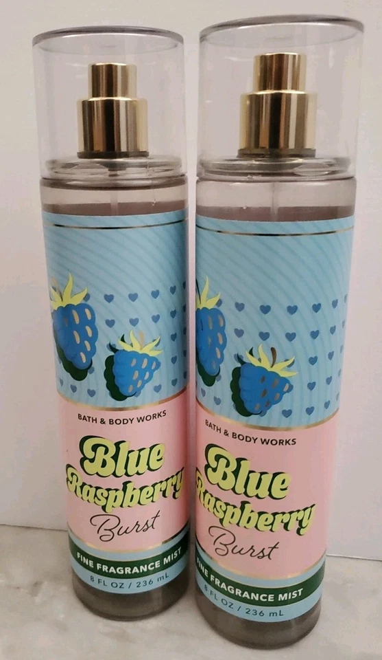 Bath & Body Works BLUE FRAMBUESA RÁFAGA FINA FRAGANCIA SPRAY CORPORAL LOTE DE 2 UNIDADES  Foto 2 de 3