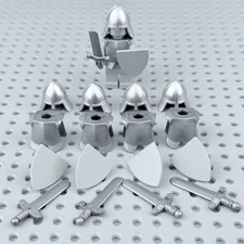 LEGO Medieval Castle Armoy Lot - 5x Helmets Shields Armor Swords NO Minifig NEW
