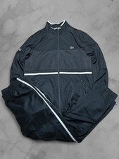 Vintage Lacoste Tracksuit Baggy Fit Größe M Herren Jogginganzug Schwarz